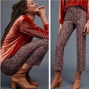 Anthropolgie Brown Floral pants. New with tags. Size 0.